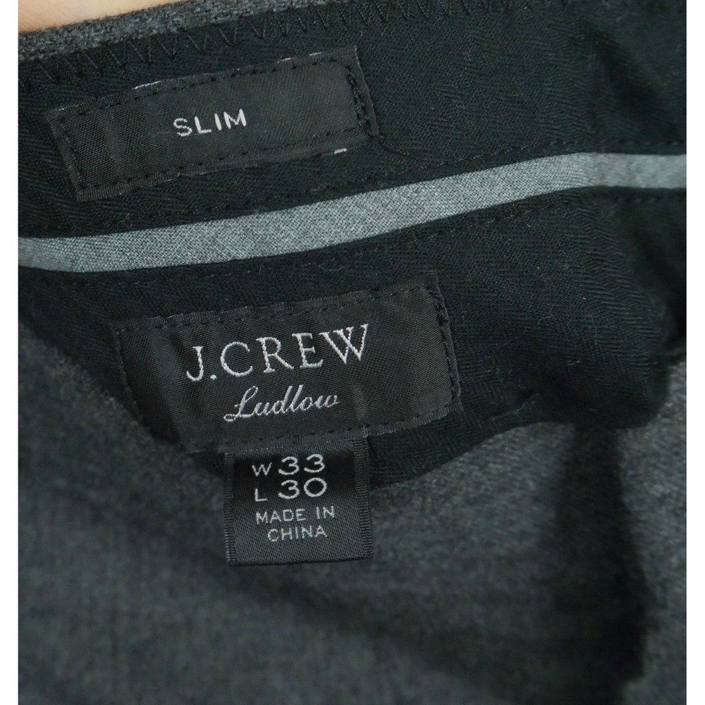 J.Crew Ludlow Slim Suit 40R 33x30 Moon British Cloth Unstructured Grey Wool Blnd - Picture 6 of 16